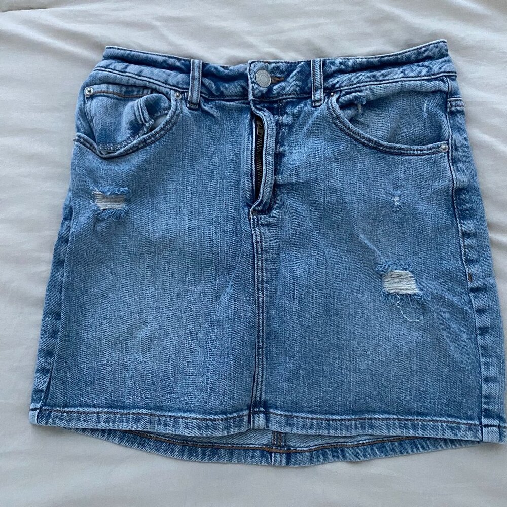 Garage Denim Mini Skirt (M)
